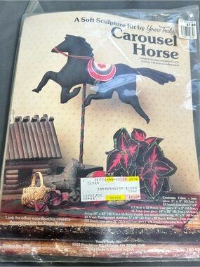 Yours Truly Carousel Horse Soft Sculpture Quilt Pattern & Kit New Old Stock